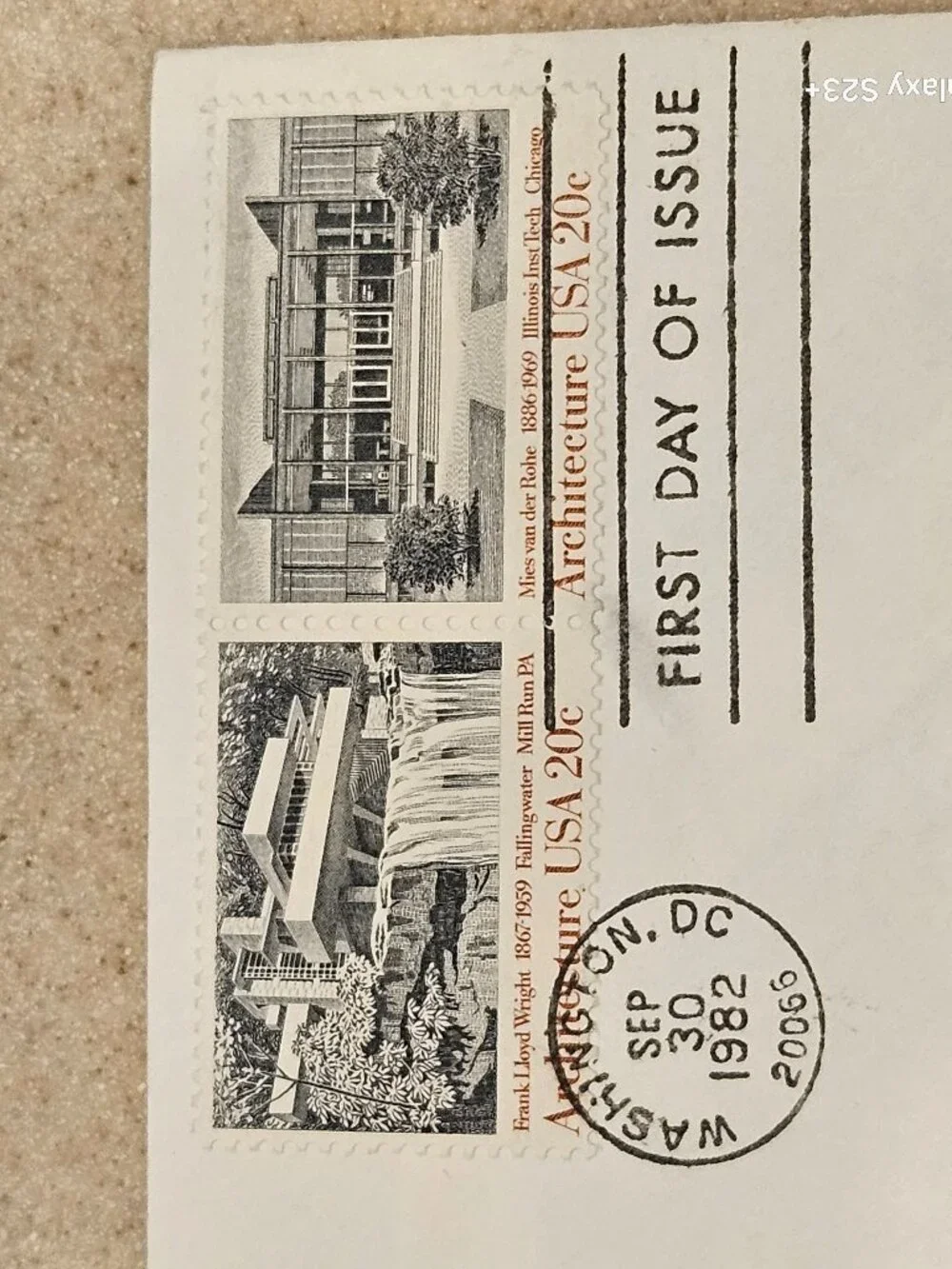 RARE USPS 1ST DAY ISSUE COVER AMERICAN ARCHITECTURE FALLING WATER STAMP ENVELOPE
